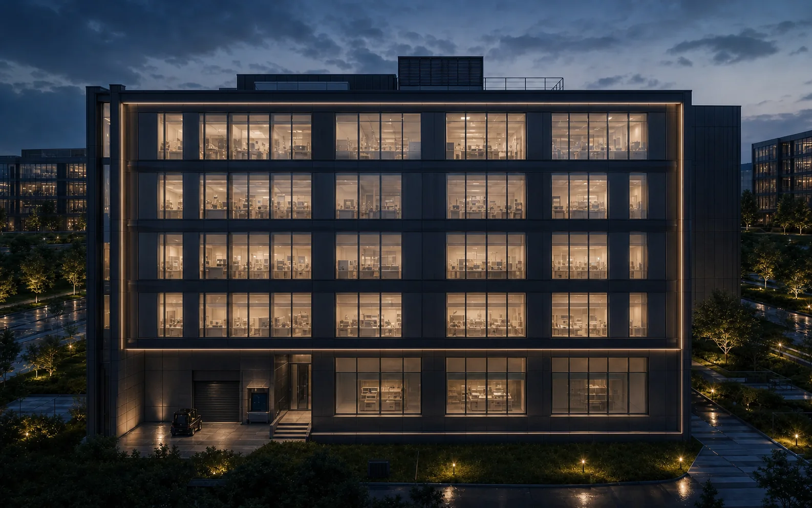 Illustrative exterior for a translational development building